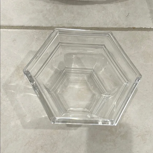 Tiffany Hexagonal Clear Glass Tumbler - Picture 1 of 2